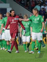FUSSBALL  DFB Pokal 1. Hauptrunde 2011: Enttaeuschung  Werder Bremen
