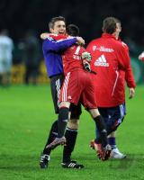 Fussball: DFB Pokal Finale: JUBEL Torwart Hans Joerg Butt, Franck Ribery (v. li., FCB)