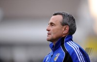 Fussball 3. Bundesliga : Trainer Wolfgang Frank (FC Carl Zeiss Jena)