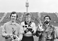 Fussball Ehrung Beckenbauer, Maier, Mueller