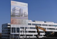 Aussenansicht Neubau Labor- und Forschungsgebaeude CureVac AG in Tuebingen