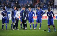 Fussball 1. Bundesliga: SCHALKE Enttaeuscht nach der niederlage gegen Bayern