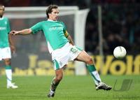 Fussball 1. Bundesliga: Werder, BAUMANN Einzelaktion