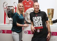 Fussball Champions Party 2013: FC Bayern Muenchen nach dem Gewinn des Triple