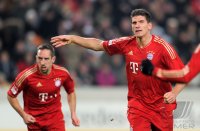Fussball 1. Bundesliga :  Franck Ribery, Mario Gomez (v. li., FC Bayern Muenchen)