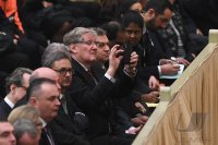 Rom Generalaudienz; Ottmar Hitzfeld bei einer Audienz bei Papst Franziskus I.