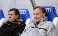 FUSSBALL1. Bundesliga  Saison 2012/2013: Sportdirektor  Zorc (Borussia Dortmund) und Watzke (Geschaeftsfuehrer Borussia Dortmund)