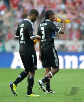 Fussball 1. Bundesliga, Saison 2011/2012:  Dennis Aogo, Michael Mancienne (v. li., Hamburger SV)
