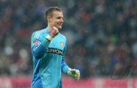 Fussball 1. Bundesliga, Saison 2012/2013:  Jubel Torwart Bernd Leno (Bayer 04 Leverkusen)