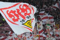 Fussball 1. Bundesliga  Saison 11/12: Stuttgart Fahne mit dem Logo