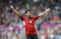 FUSSBALL Olympia 2012 Maenner: JUBEL MOHAMED SALAH (Aegypten)