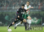 Fussball UCL: Bremen - Lyon, Zweikampf