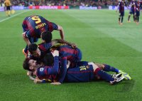 Fussball CHL 14/15 Halbfinale: JUBEL FC Barcelona