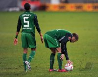 Fussball 1. Bundesliga : Enttaeuschung bei Wesley, Aaron Hunt (v.li., SV Werder Bremen)