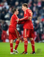 Fussball 1. Bundesliga : Holger Badstuber (FC Bayern Muenchen) und Philipp Lahm (FC Bayern Muenchen)