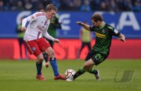 Fussball, 1. Bundesliga  Saison 2014/2015: Hamburger SV - Borussia Moenchengladbach
