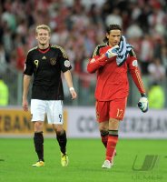 Fussball International EM 2012 - Testspiel :  Andre SCHUERRLE , Tim WIESE (v. li., Deutschland)