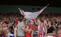 Fussball Supercup Finale 2013: JUBEL Supercupsieger FC Bayern Muenchen