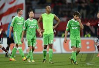 Fussball 1. Bundesliga, Saison 2012/2013: Jan Polak, Naldo, Diego (v. li., VfL Wolfsburg)