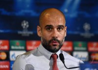 Fussball CHL  Saison 2014/2015: Trainer Pep Guardiola (FC Bayern Muenchen)