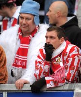 Fussball 1. Bundesliga, Saison 2011/2012:  Koeln Fans in Faschings Kostuemen