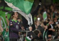 Fussball, 1. Bundesliga  Saison 2014/2015: VfL Wolfsburg - FC Bayern Muenchen