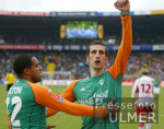 Fussball 1. Bundesliga: Bremen - Koeln, Jubel Ailton und Micoud