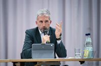 Streitgespraech OB Boris Palmer und AfD Landesvorsitzender Markus Frohnmaier in Tuebingen