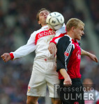 Fussball 1. Bundesliga: Stuttgart - Nuernberg, Zweikampf