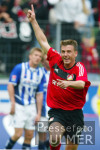 Fussball 1. Bundesliga: Leverkusen - Berlin, Jubel Schneider