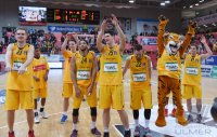Basketball 1. Bundesliga 14/15 Hauptrunde:  Walter Tigers Tuebingen - Eisbaeren Bremerhaven