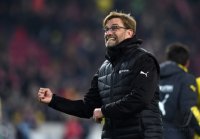 Fussball 1. Bundesliga Saison 14/15: JUBEL Trainer Juergen Klopp (Borussia Dortmund)
