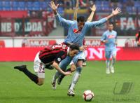 FUSSBALL SERIE A: Filippo Inzaghi (li, Mailand) Rinaudo (re, Napoli)