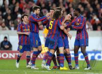 FUSSBALL  International CHL 09/10 : Barca Jubel