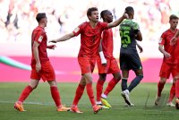 Fussball 1. Bundesliga 23/24: FC Bayern Muenchen - VfL Wolfsburg