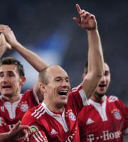 FUSSBALL  JUBEL ROBBEN  (FC Bayern Muenchen )