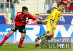 Fussball 1. Bundesliga: Leverkusen - Dortmund, Zweikampf