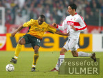 Fussball Uefa-Cup: VfB Stuttgart - Celtic Glasgow, Zweikampf