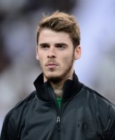 FUSSBALL INTERNATIONAL CHL ACHTELFINALE 12/13: Torwart David De Gea (Manchester United FC)