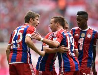 Fussball 1. Bundesliga Saison 14/15: JUBEL Mario Goetze (FC Bayern Muenchen)