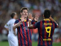 FUSSBALL International 2013/2014: JUBEL Lionel Messi (Barca)