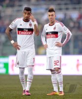 FUSSBALL SERIE A:  Kevin Prince Boateng und Stephan El Shaarawy (v. li., AC Mailand)