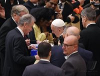 Rom Generalaudienz; Ottmar Hitzfeld bei einer Audienz bei Papst Franziskus I.