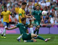 FUSSBALL Olympia 2012 FINALE: Brasilien - Mexiko