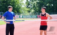 Leichtathletik: Hochspringen Lukas Gaertner (TV Rottenburg) trainiert im Rottenburger Hohenberstadion