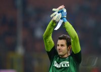 FUSSBALL International Serie A 2012/2013: JUBEL Torwart Samir Handanovic (Inter Mailand)