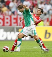 Fussball Ligapokal: Bremen - Bayern