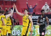 Basketball 2. Bundesliga 2021/2022: Tigers Tuebingen - Nuernberg Falcons