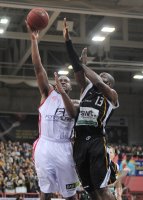 Basketball 1. Bundesliga 2011/2012:  Walter Tigers Tuebingen - FC Bayern Muenchen