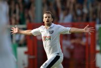 Fussball Saison 2012/2013 DFB Pokal; JUBEL Matthew Taylor (Preussen Muenster)